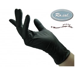 Manusi din nitril negre Roial Tech 100 buc marimea M, art GUA 3949M